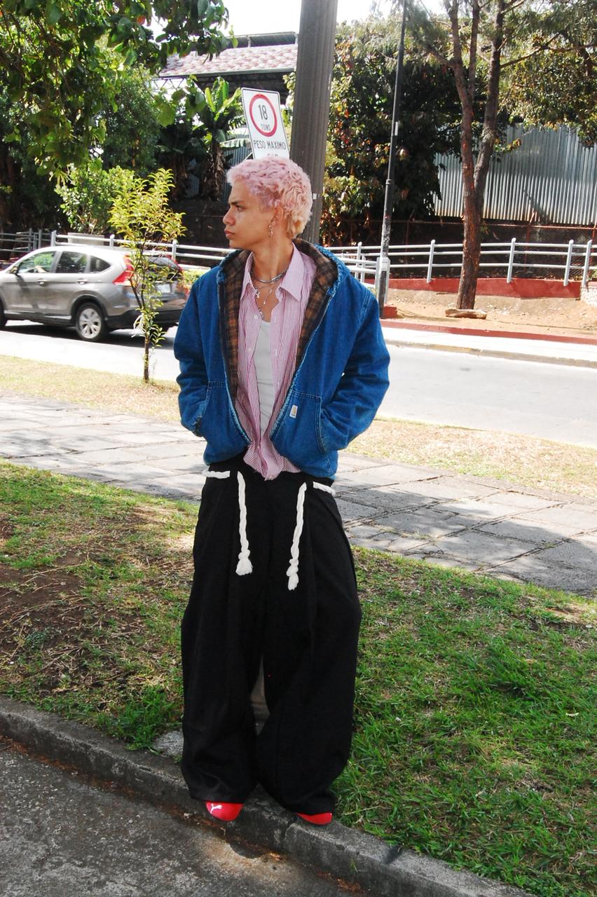 PLEATED TIED PANTS NEGRO