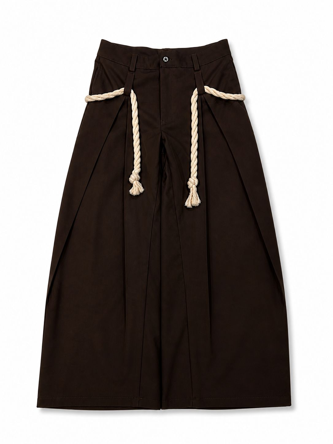 PLEATED TIED PANTS CAFÉ