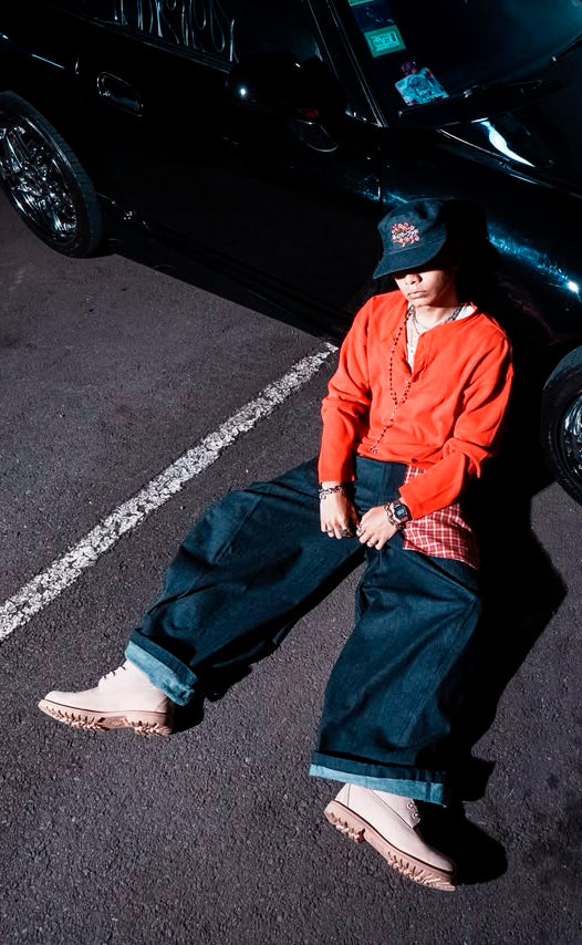 PHILIA RAW DENIM PANTS