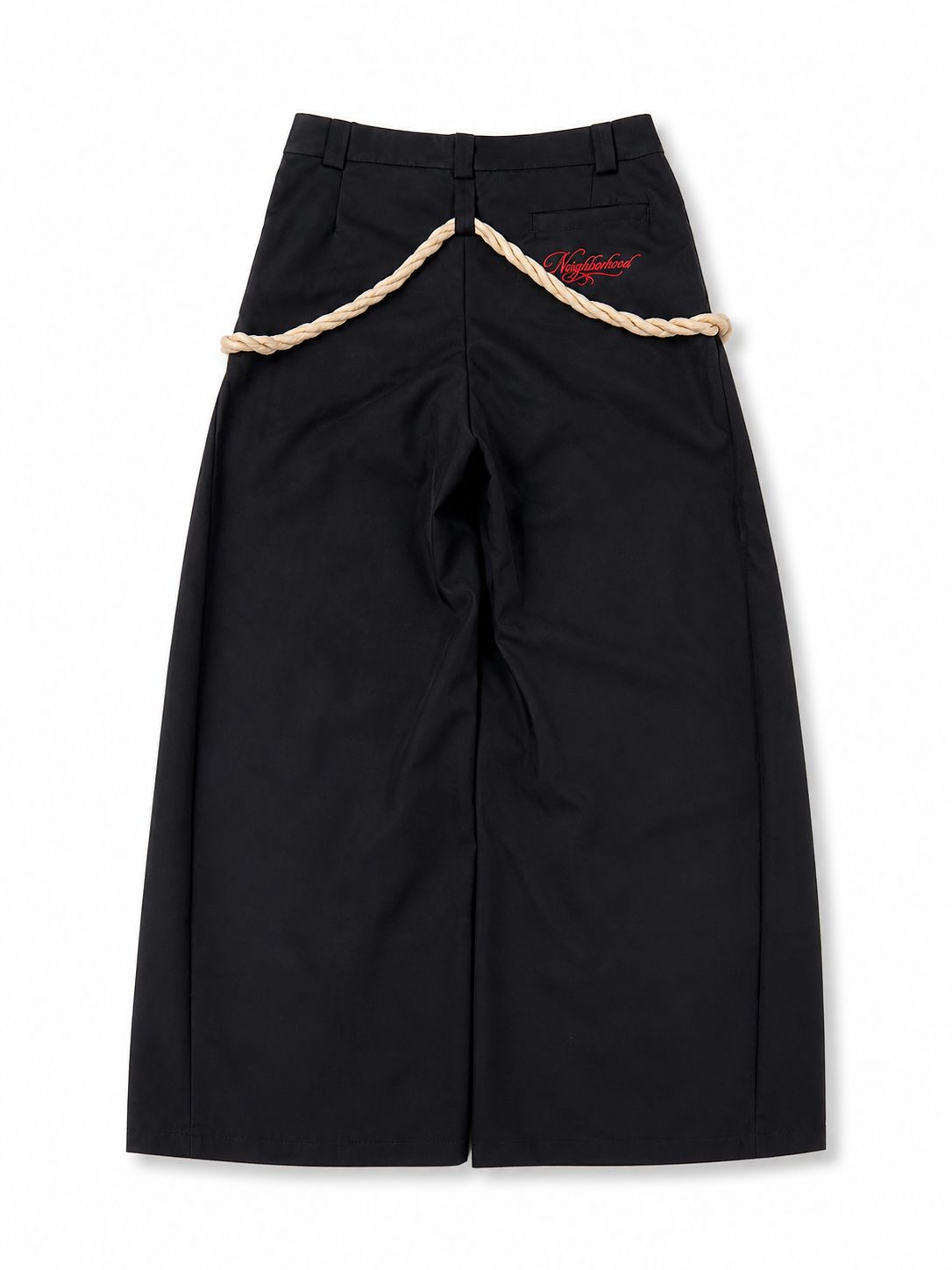 PLEATED TIED PANTS NEGRO